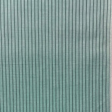 1960’s Mint Green and Grey Stripe Fabric - Cotton - BTY