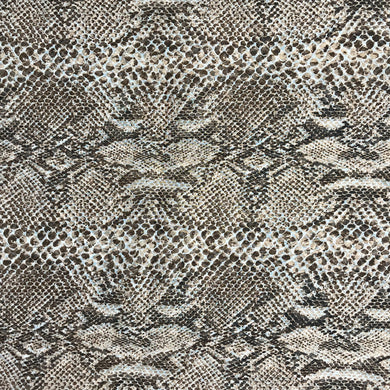 1970’s Brown Snakeskin Print Polyester Chiffon Fabric - BTY