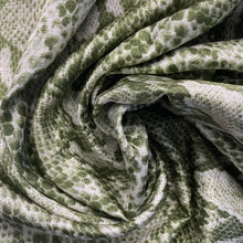 1970’s Green Snakeskin Print Polyester Fabric