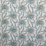 1960’s Swirled Blue Floral Clusters - Polyester