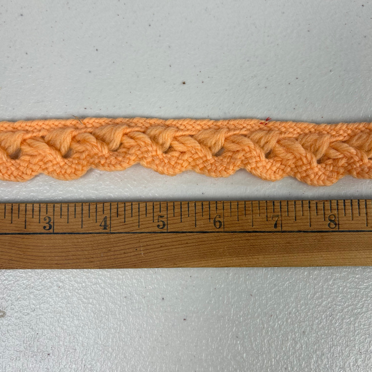 1970’s Peach Wavy Wool Trim - BTY