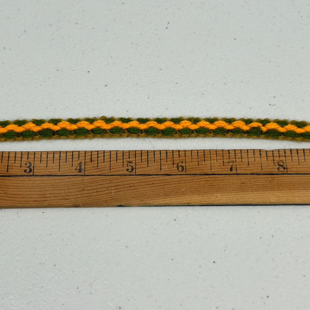 1970’s Avocado/Yellow Braided Trim - BTY