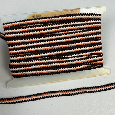 1970’s Brown/Orange/Cream Braided Trim - BTY