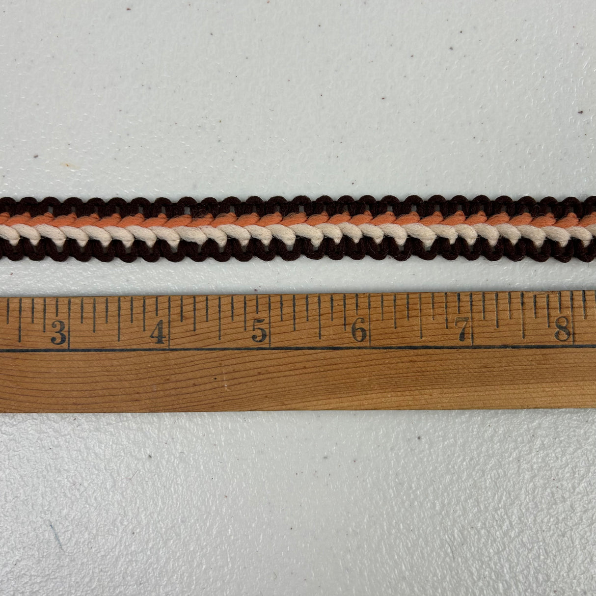 1970’s Brown/Orange/Cream Braided Trim - BTY