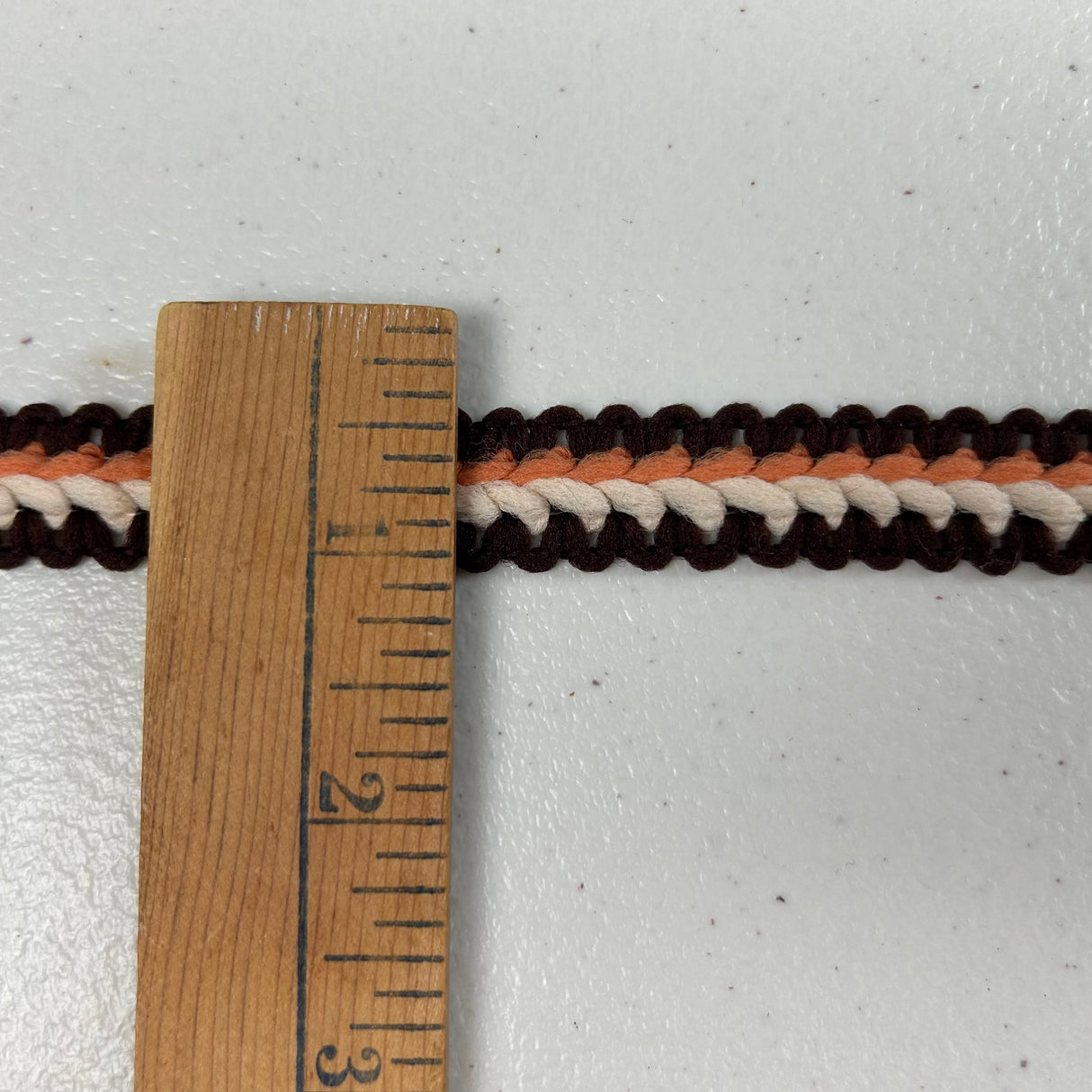 1970’s Brown/Orange/Cream Braided Trim - BTY