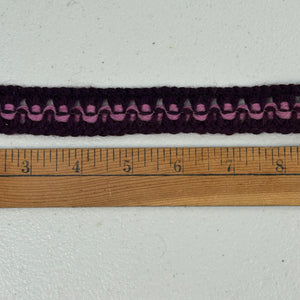1970’s Purple Wavy Wool Trim - BTY