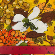 1960’s Yellow and White Floral Barkcloth
