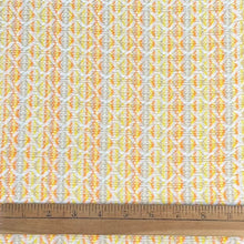 1970’s Yellow, Orange and Tan Diamond Print with Stripes Bonded Fabric - BTY