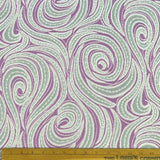 1970’s Purple/Grey Swirls Polyester Double Knit Fabric - 1yd+