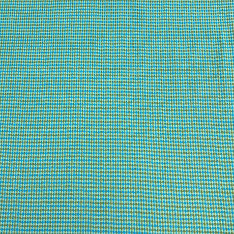 1970’s Mint/Blue/Brown Houndstooth Bonded Fabric - BTY (J16)