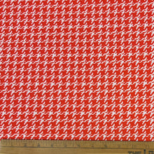 1970’s Red/Orange and White Houndstooth or "Puppytooth" Print Fabric - BTY