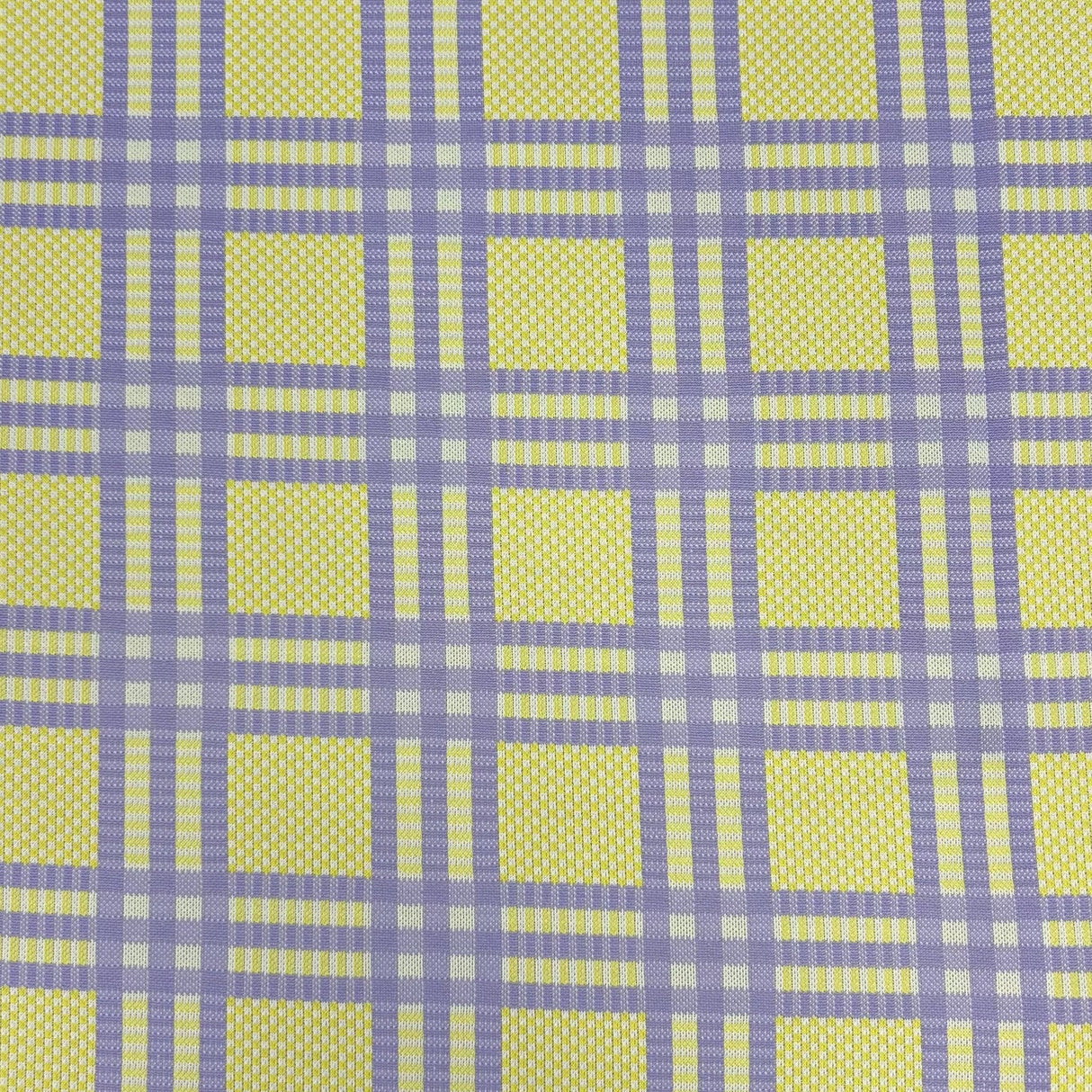 1970’s Yellow and Purple Polyester Double Knit Fabric  - BTY