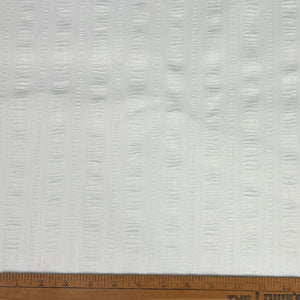1970’s White Seersucker Cotton blend Fabric - BTY