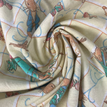1990's Beatrix Potter Novelty Print Flannel Cotton Blend Fabric