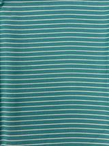 1950's Robin Egg Blue with Thin White Stripes Rayon Fabric - (P237)