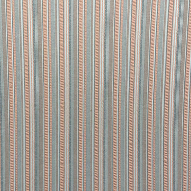 1970's Peach and Grey Seersucker Double Knit Fabric - BTY