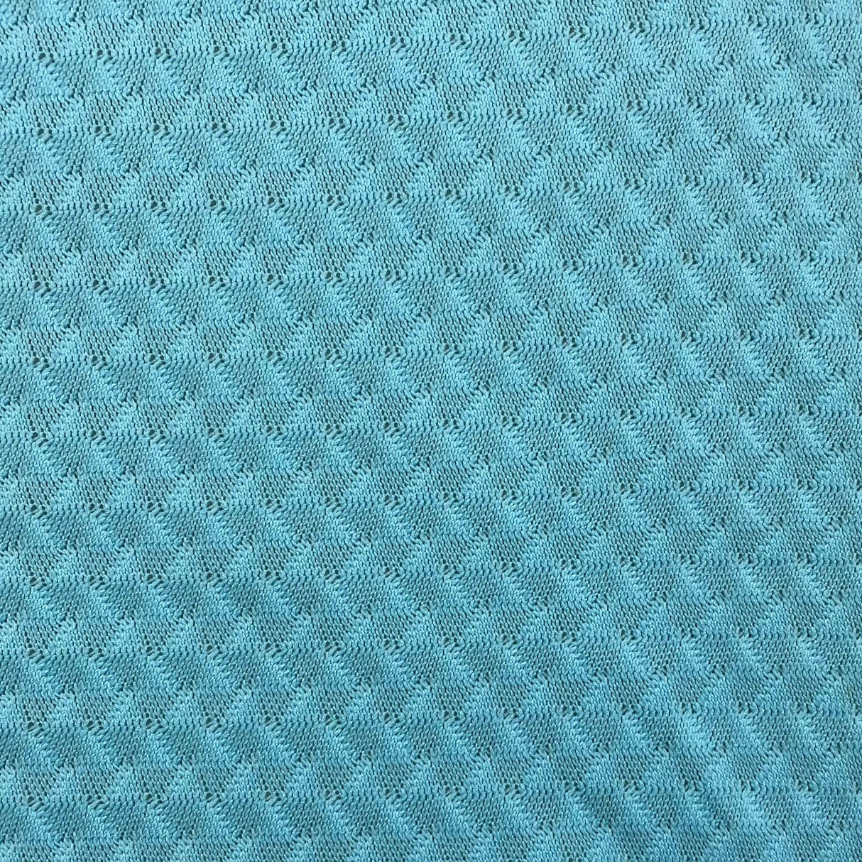 1970's Turquoise Knitted Fabric - BTY