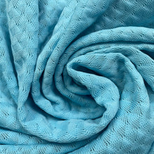 1970's Turquoise Knitted Fabric - BTY