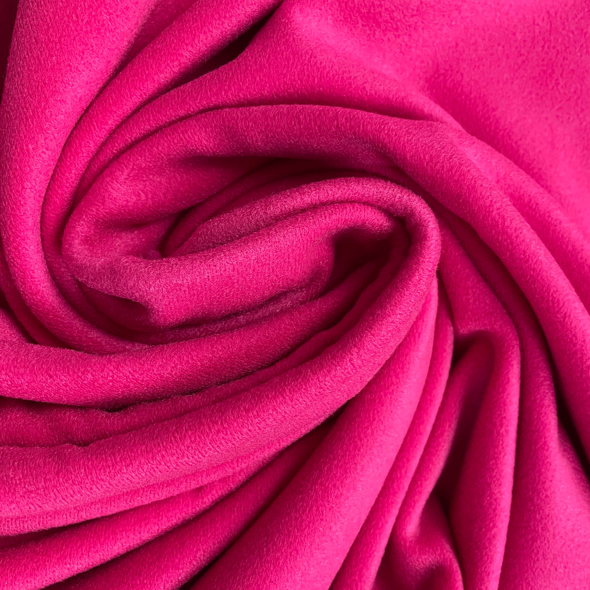 1970's Bright Pink Solid Fuzzy Fabric