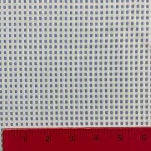 1970's Grey Blue Square Pattern "Summakool" Polyester Fabric