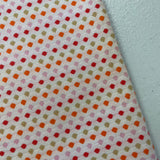 1970’s Pink Magenta Orange Small Polka dot Polyester Double-knit Fabric