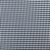 1970’s Cohama Sportset Navy Blue and Beige Houndstooth Dacron Poly Cotton Blend Fabric - BTY