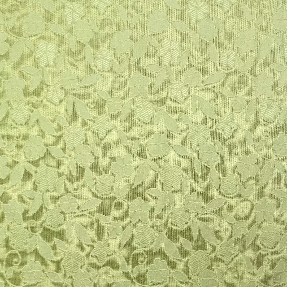 1970’s Yellow Floral Madeira Lace Jacquards Cotton Fabric - BTY