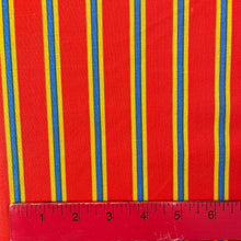 1970’s Red, Blue and Mustard Yellow Poly/Cotton Fabric - BTY