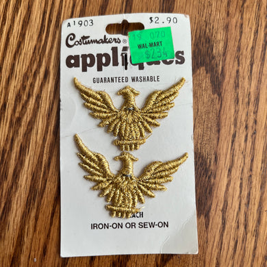 1970’s Embroidered Gold Eagle Appliques