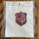 1970’s Embroidered Anchor Shield Applique - deadstock