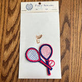 1970’s Embroidered Tennis Racquet Appliques - deadstock