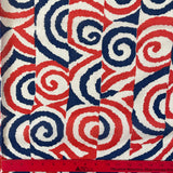 1970’s Red, White and Blue Abstract Fabric - Poly/Cotton Blend - BTY