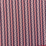 1970’s Red White and Blue Swirl Striped Polyester Double Knit Fabric - BTY