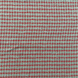 1970’s Cohama Grey and Red Plaid Rayon Blend Fabric - BTY