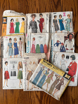 1960-70’s Vintage Pattern LOT of UNCHECKED patterns - Bust 31-37" - Lot B