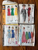 1960-70’s Vintage Pattern LOT of UNCHECKED patterns - Bust 31-37" - Lot B