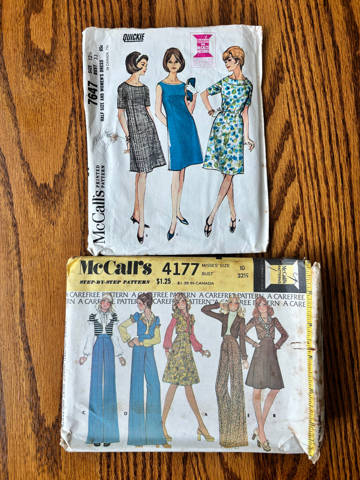 1960-70’s Vintage Pattern LOT of UNCHECKED patterns - Bust 31-37" - Lot B