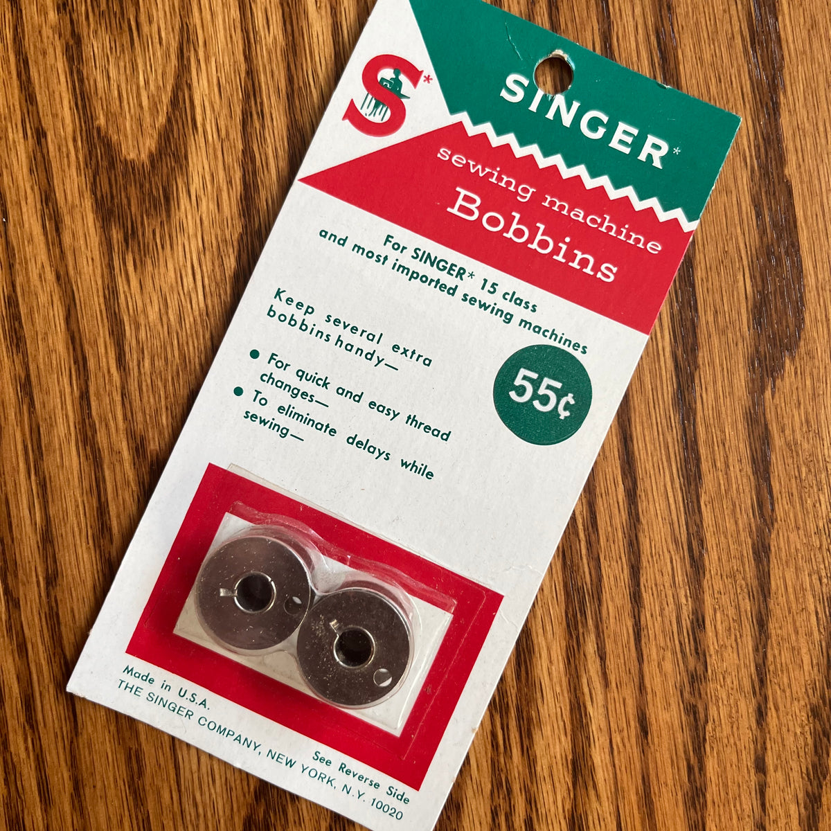 1960's Singer Sewing Machine Metal Bobbins For Singer 15 class NOS