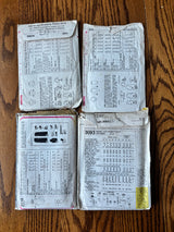 1960-70’s Vintage Pattern LOT of UNCHECKED patterns - Bust 31-38" - Lot A