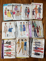 1960-70’s Vintage Pattern LOT of UNCHECKED patterns - Bust 30-37" - Lot D