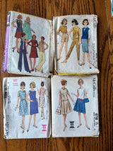 1960-70’s Vintage Pattern LOT of UNCHECKED patterns - Bust 30-37" - Lot D