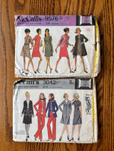 1960-70’s Vintage Pattern LOT of UNCHECKED patterns - Bust 30-37" - Lot D