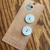 1940’s Dukay Mother of Pearl Buttons - White - 7/8" - on card