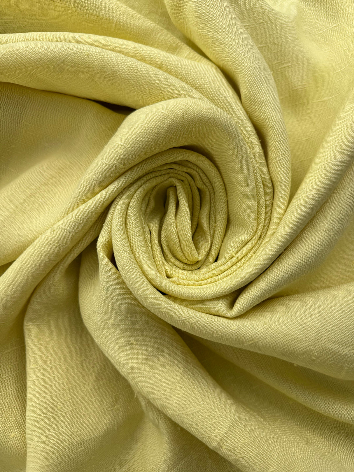 1960’s Yellow Slubbed Linen Blend Fabric - BTY (L1)