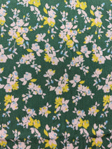 2000’s Crinkle Pleated Green with Small Florals Fabric - P261