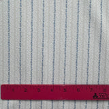 1970’s Blue Tan and White Stripe Fabric-  Polyester - BTY