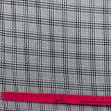 1970’s Black and Grey Houndstooth Plaid Fabric-  Polyester - BTY (K1)