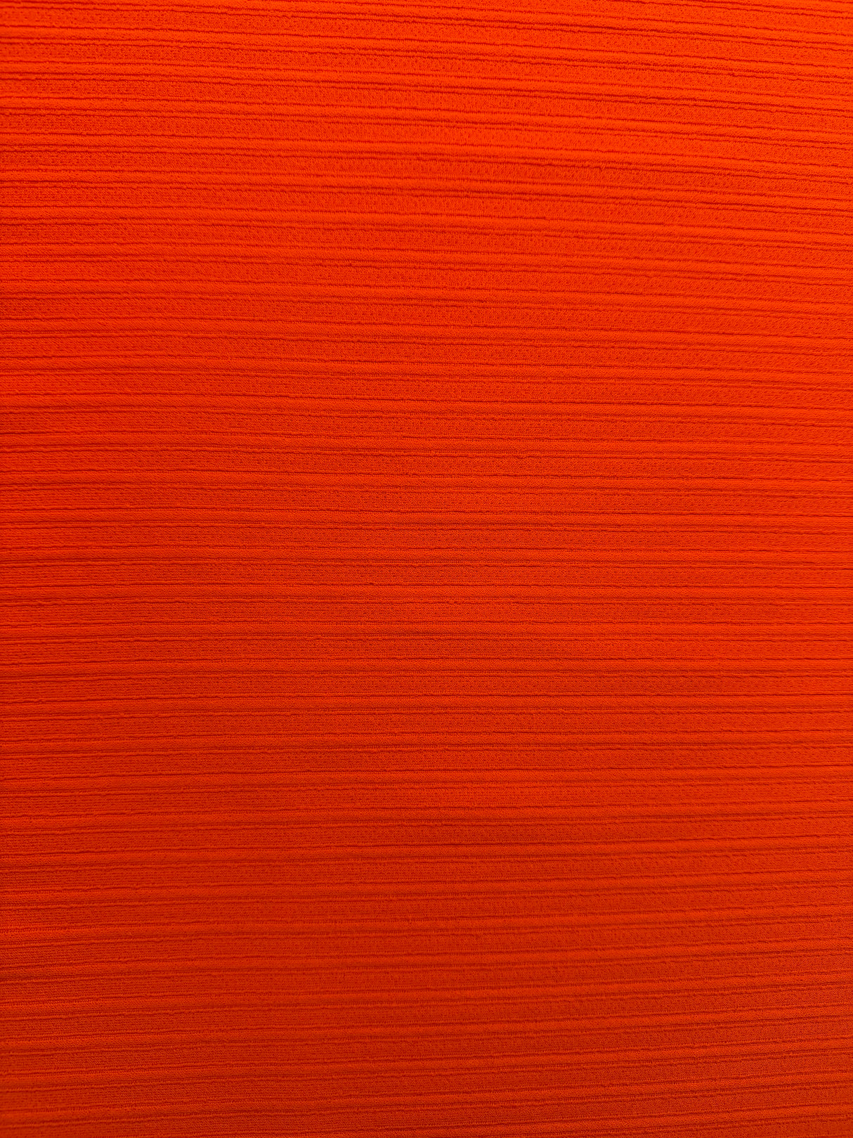 1970’s Bright Orange Ribbed Double Knit Polyester Fabric (P264)