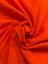 1970’s Bright Orange Ribbed Double Knit Polyester Fabric (P264)