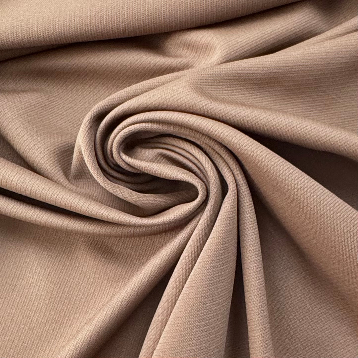 1970’s Chocolate Pudding Brown Polyester Double Knit Fabric (A8)